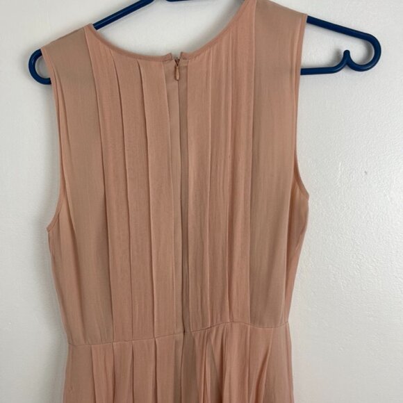 Topshop Pink Pleated Sleeveless Aline Dress - Picture 9 of 9